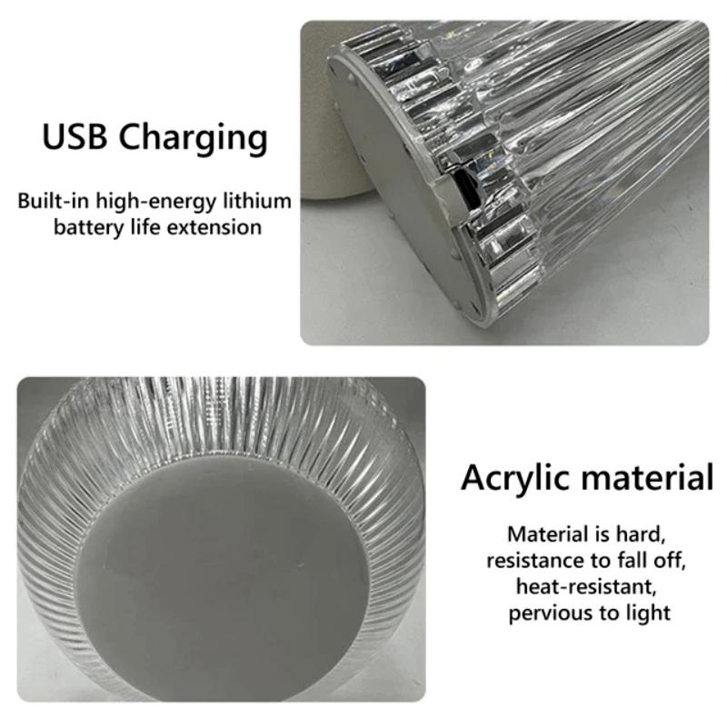 Mushroom Shape USB Rechargeable RGB Lighting Lamp