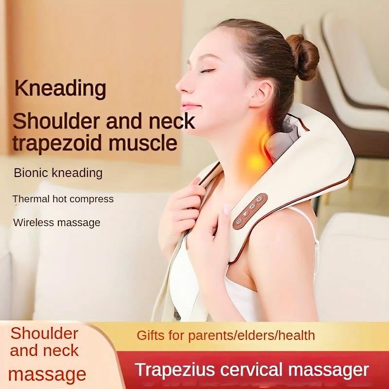 Ultimate Neck & Shoulder Tension Reliever – Wireless 6-Head Trapezius Massager