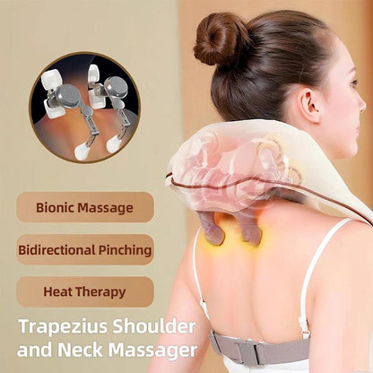 Ultimate Neck & Shoulder Tension Reliever – Wireless 6-Head Trapezius Massager