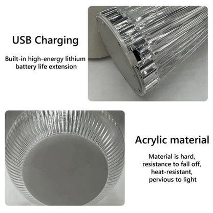 Mushroom Shape USB Rechargeable RGB Lighting Lamp