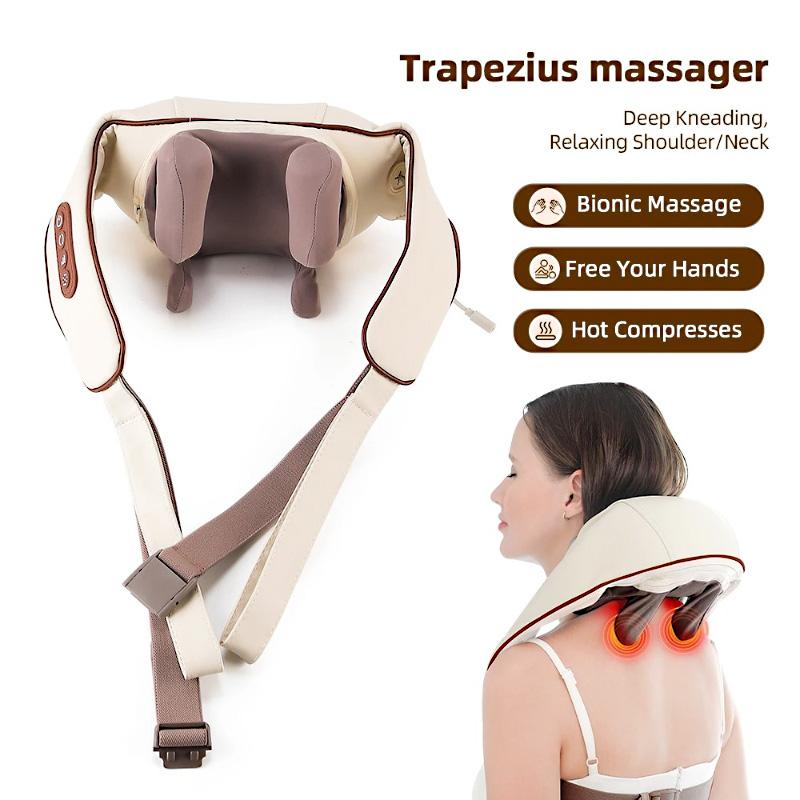 Ultimate Neck & Shoulder Tension Reliever – Wireless 6-Head Trapezius Massager