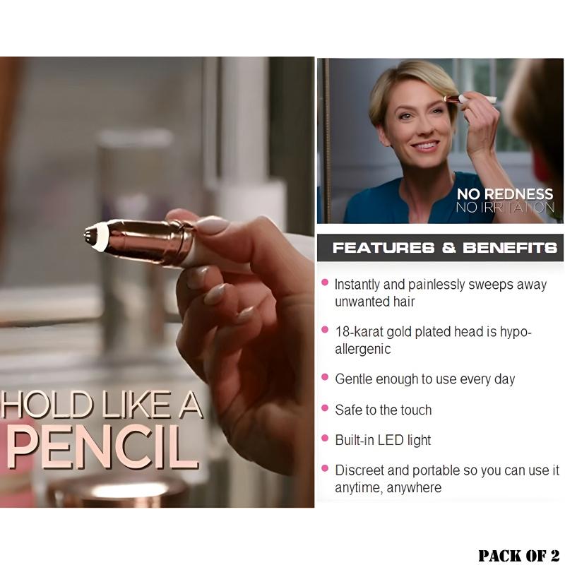 Pack Of 2 Electric Eyebrow Trimmers Mini Eye Brow Shavers Portable Epilators