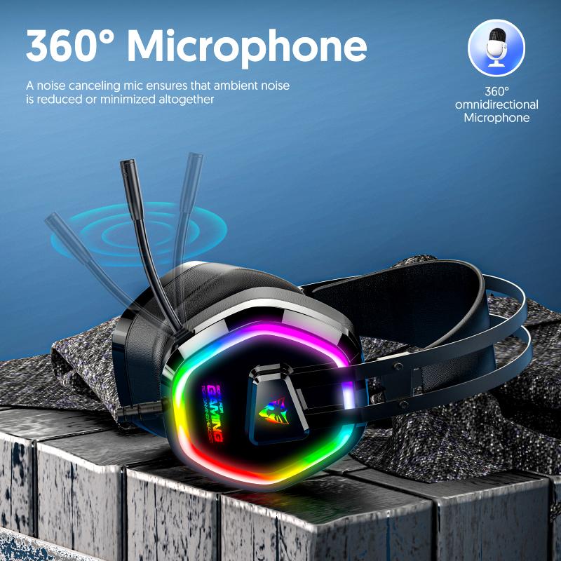 G608 USB Wired RGB Gaming Headset