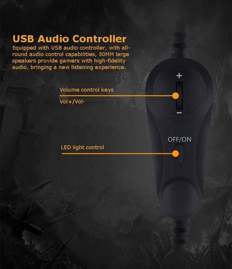 TBOTB Gaming Headset USB Port Music Headphone